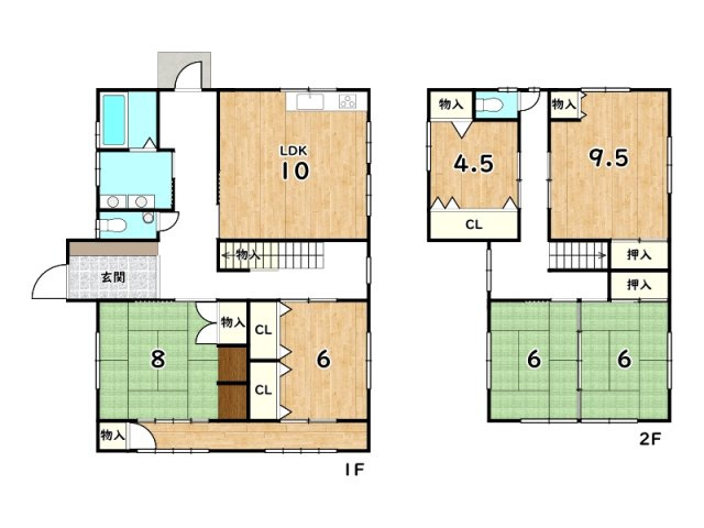 姫路市広畑区蒲田／中古戸建の間取り