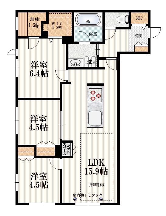 フルール西ケ原の間取り