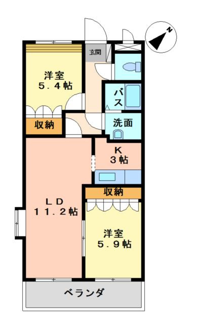 サニープレイスの間取り