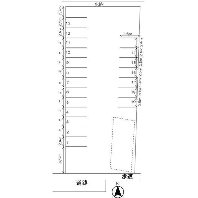 岐阜市東川手４丁目の駐車場の間取り