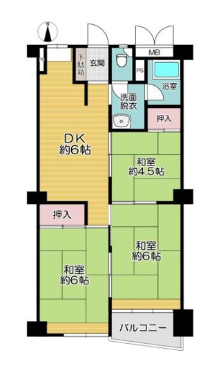 【間取り】 | 旭コーポC棟