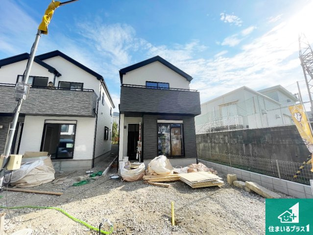 箕面市半町　新築一戸建ての外観|現在の進捗状況です！順調に作業進行中、完成が待ち遠しいです！詳細の間取り等、お気軽にお問い合わせください！