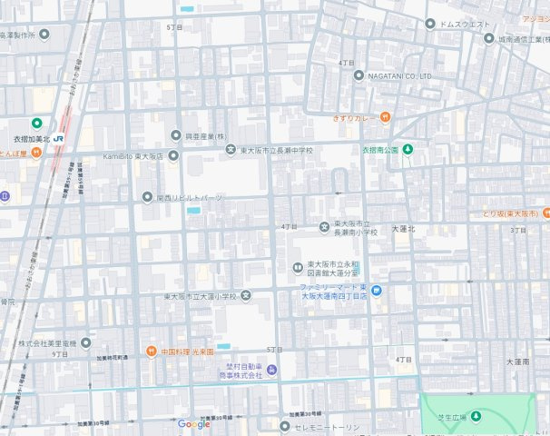 東大阪市大蓮北　新築一戸建ての地図