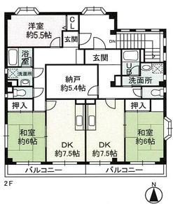 八尾市刑部２丁目の一棟マンションの間取り