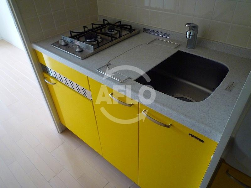 プレサンス心斎橋ザ・スタイルのキッチン|プレサンス心斎橋ザ・スタイル　ガスコンロ2口キッチン