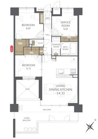 【間取り】ルミナス古江 