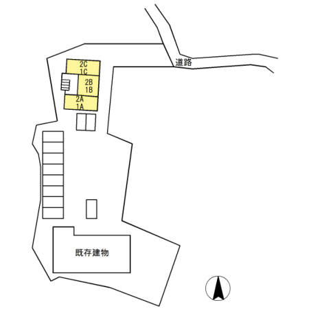 花家のハイツⅡの区画図