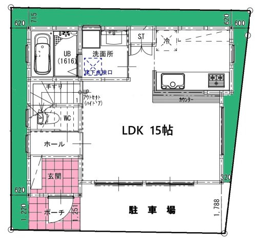 認定長期優良住宅！パークライフ神崎町の間取り|1階間取り