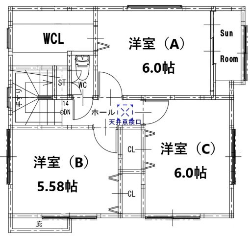 認定長期優良住宅！パークライフ神崎町の間取り|2階間取り
