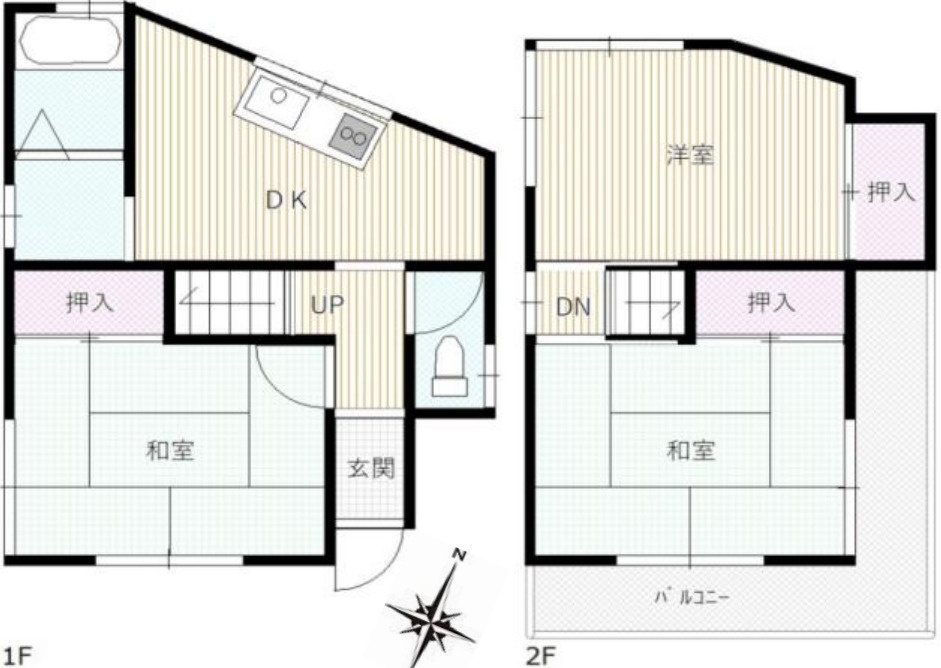 堺市中区深井北町　リフォーム済み中古戸建の間取り