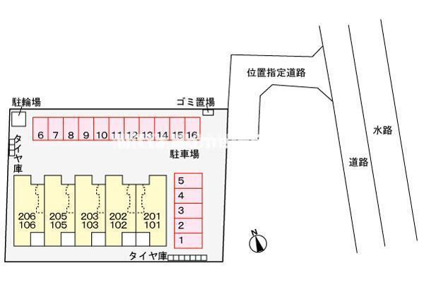 ベル　アンジュⅤの区画図|平面図です□