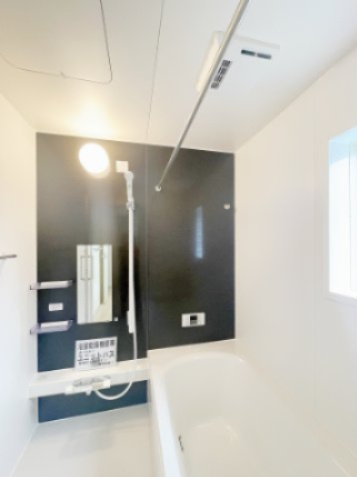 新築戸建・建売　二本松市竹田二丁目　CRADLE GARDEN　全5棟の浴室|浴室乾燥機付きで雨の日や花粉の時期でも室内干しができるので安心です！
