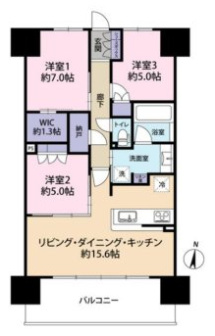 ヴェリテ金剛ルネクロスサイトの間取り
