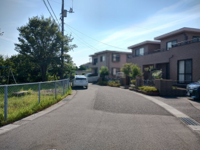 宇部市東岐波売土地の前面道路含む現地写真