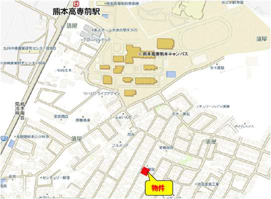 よかタウン／合志市須屋7期／2号棟の地図