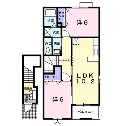 ラ・コリーナＢの間取り