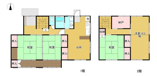 さぬき市志度　リノベ住宅の間取り