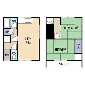 松山町1丁目貸家の間取り
