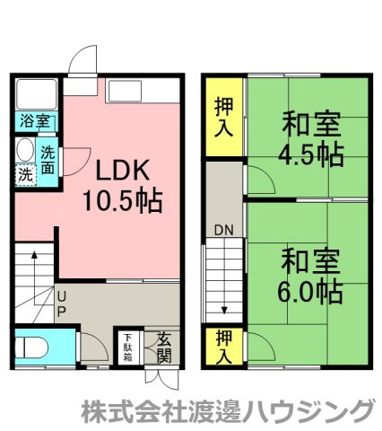 北田テラスハウスの間取り