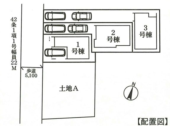 平塚市龍城ヶ丘新築戸建て　3号棟の区画図|区画図「平塚市龍城ヶ丘新築戸建て」