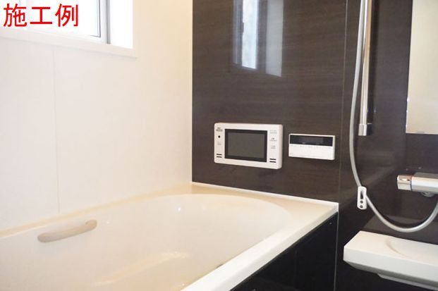 平塚市龍城ヶ丘新築戸建て　3号棟の浴室|日々の疲れを癒すお風呂付です（施工例）