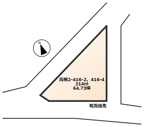 高柳２丁目売地の区画図