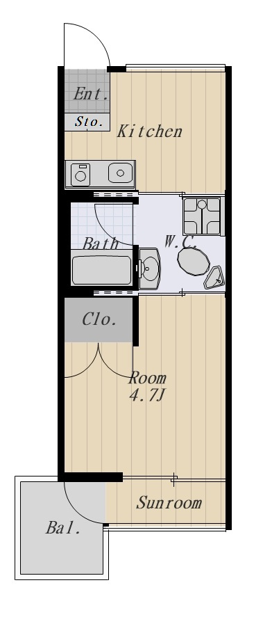 A・S ビル 206号室の間取り