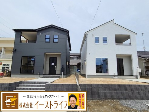 【新築戸建】　いわき市平東町第3　全2棟　長期優良住宅　【ラスト1棟】の外観|1,2号棟の外観写真です