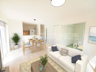 【居間・リビング】 | 現地写真（リビング）南向きですので、陽あたり良好です♪