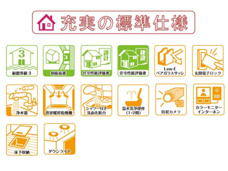 【その他】 | 耐震等級３＆制震装置設置、住宅性能評価書を取得、最新の省エネ仕様で快適に末永くお住まいいただけます。