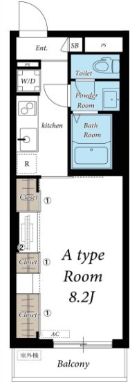 川口市芝富士２丁目の賃貸マンションの間取り