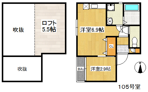 【間取り】 | レインボーパレス唐人町　★プライスホームなら仲介手数料が0円です！★