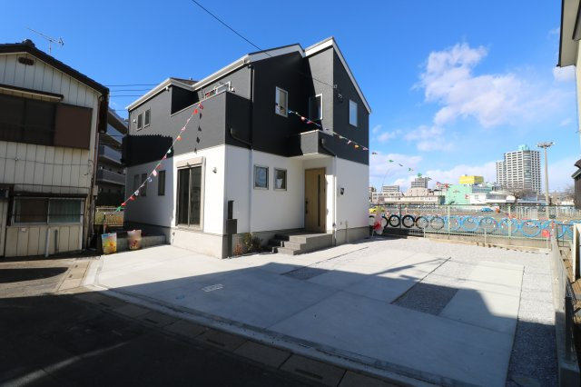 【外観】 | 富士見市上沢3丁目　新築一戸建住宅　全1棟　(ふじみ野店) | 2025年9月撮影/東武東上線「ふじみ野」駅徒歩15分
■駐車3台可能
■土地面積47坪超