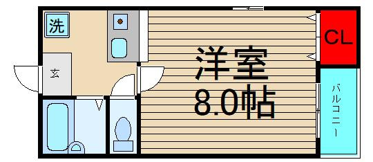 リバティ堺６号館の間取り