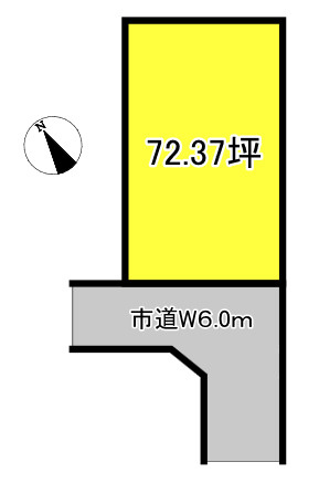 売地　笠間市旭町の区画図