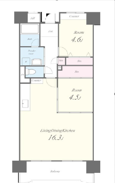 グレイスコート上本町の間取り