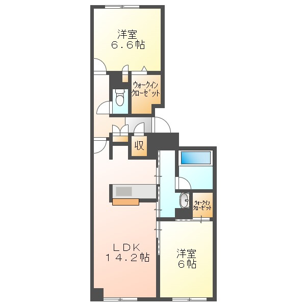 ベレオガーデンズ上中野の間取り