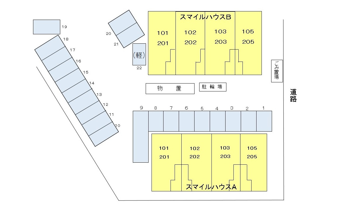 スマイルハウス　Ｂの区画図
