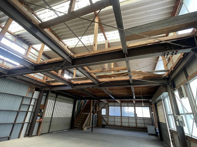 【その他】 | 岡谷市堀ノ内1丁目 中古工場 | 工場1階から見た2階