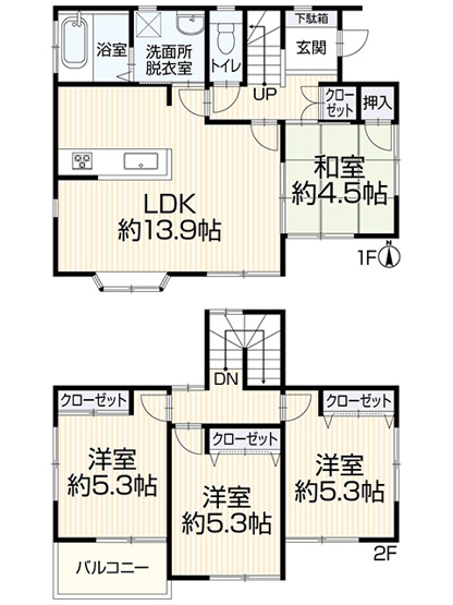 【間取り】 | □■厚木市下荻野 中古戸建■□
