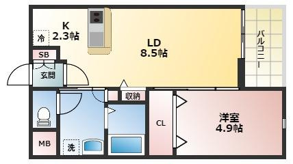 ウェルスクエア西宮北口の間取り