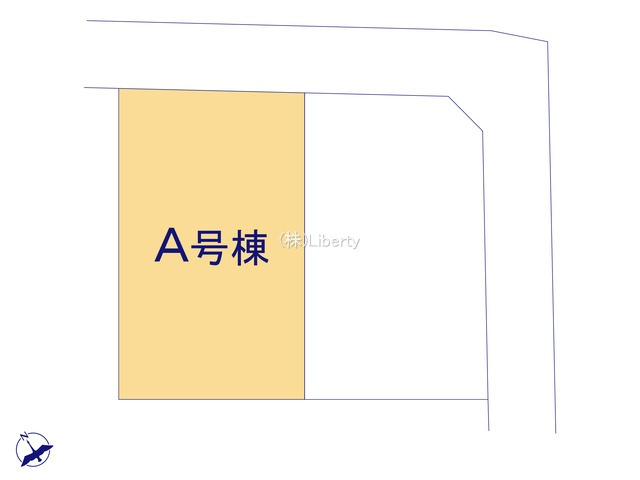 土浦市烏山4丁目　新築戸建　A号棟の区画図