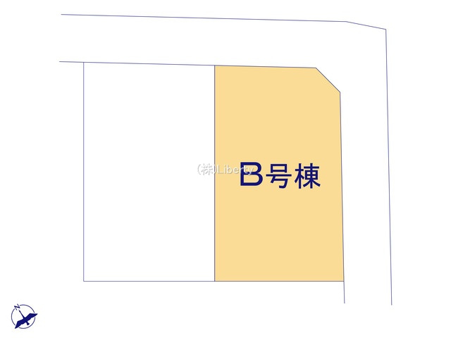 土浦市烏山4丁目　新築戸建　B号棟の区画図