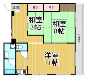 日東マンションの間取り