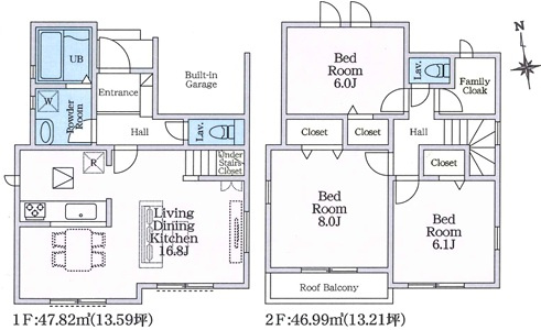 茅ヶ崎市松が丘1丁目　新築戸建の間取り