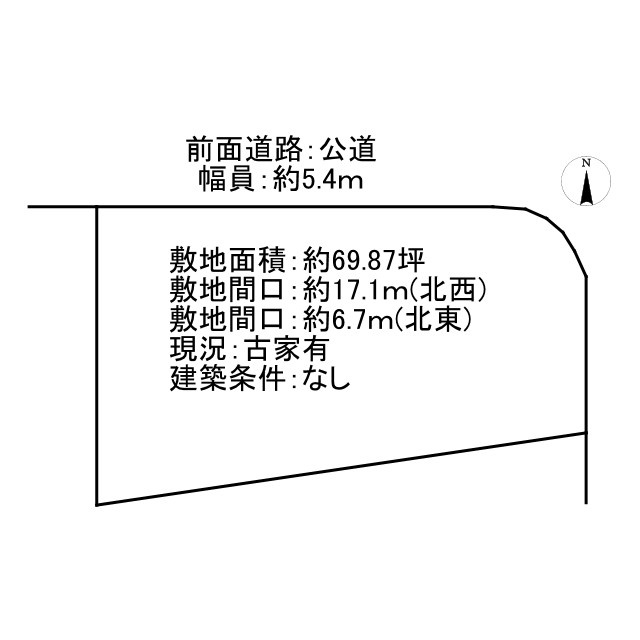 富田林市富美ヶ丘町土地の土地図