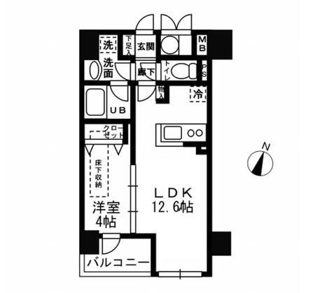 ルジェンテリベル日本橋濱町の間取り