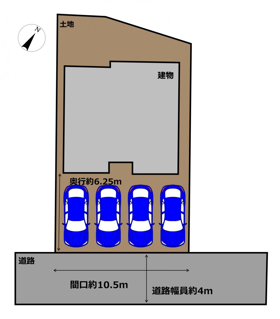 岡崎市鹿勝川町の区画図