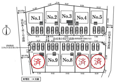 【区画図】 | 飯田グループ販売戸数全国7位の現地販売会社です【さいたま市西区飯田新田６１４付近】 | 区画図　全10棟。