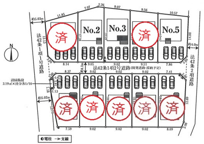 【区画図】 | 飯田グループ販売戸数全国7位の現地販売会社です【さいたま市西区飯田新田６１４付近】 | 区画図　全10棟。